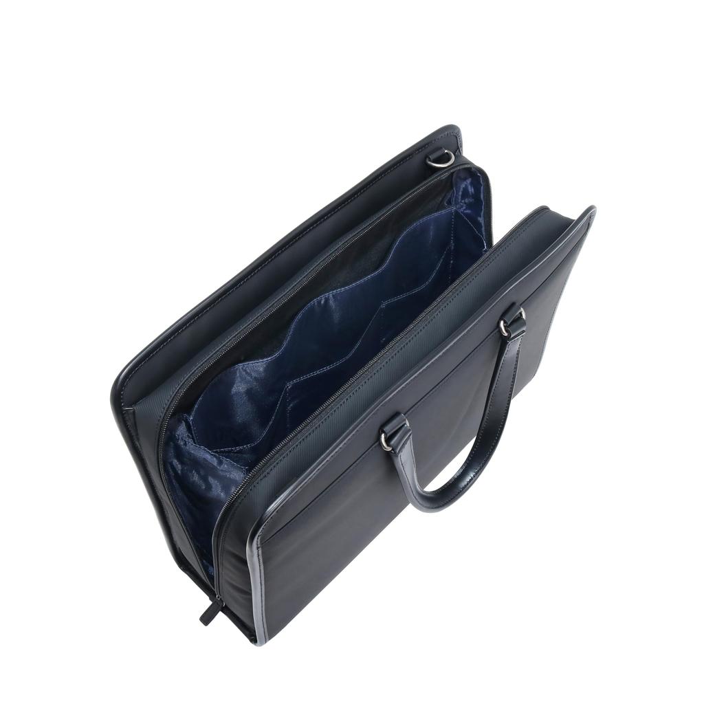 Mackintosh Philosophy Men's "Balminic" Briefcase, B4 File Compatible, 14.0-inch Capacity, Freestanding, with Shoulder Strap, No. 17656