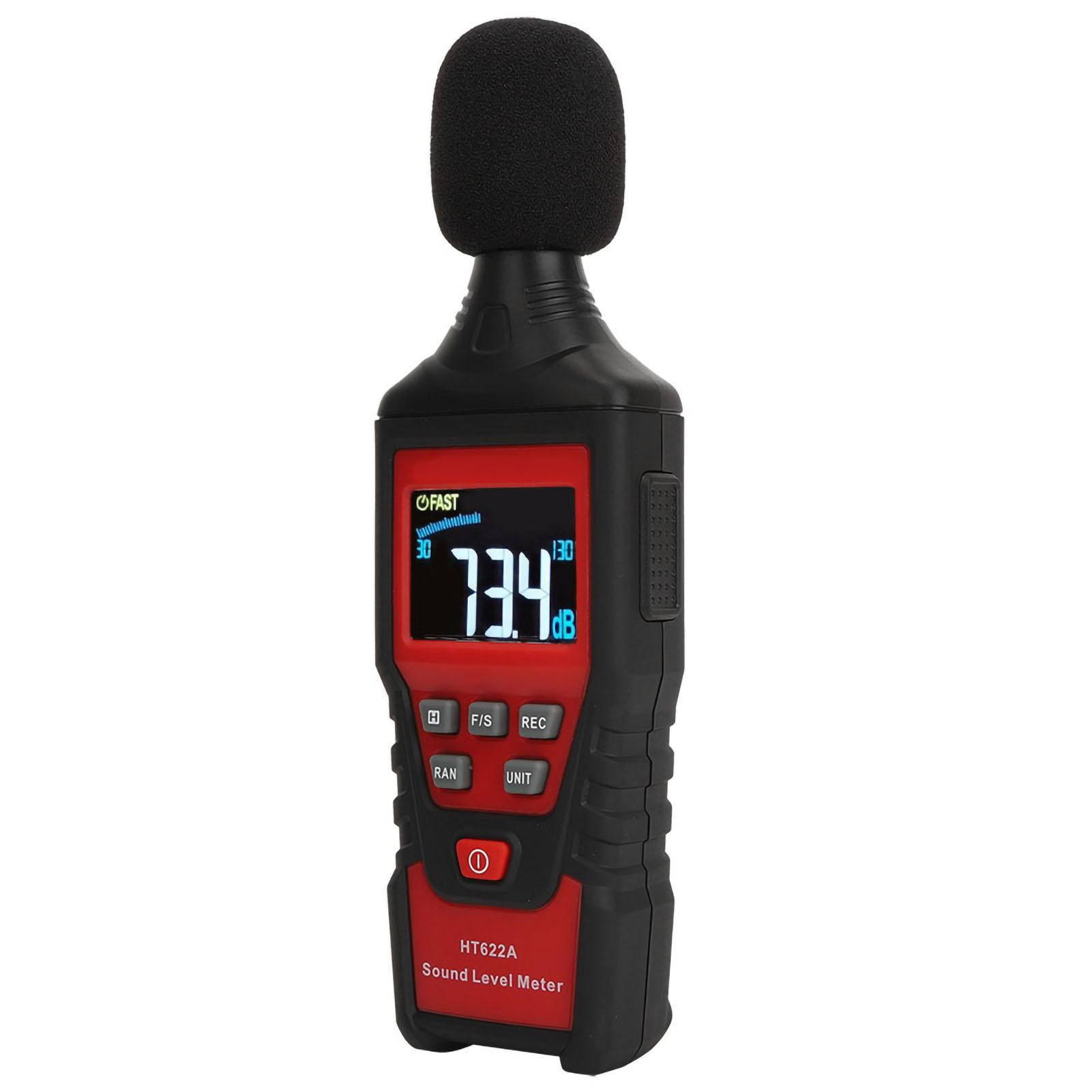 

HT622A 30дБ130 дБ цифровой ЖК-измеритель уровня звука голосовой тестер децибел шума монитор