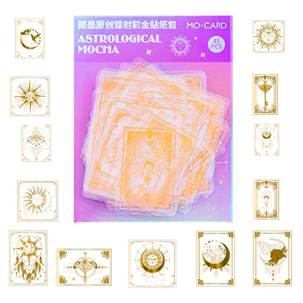 Винтажные наклейки для бутылок с водой Золотые Многоцелевые наклейки для скрапбукинга 45 шт. Креативные декоративные наклейки для блокнотов Вода