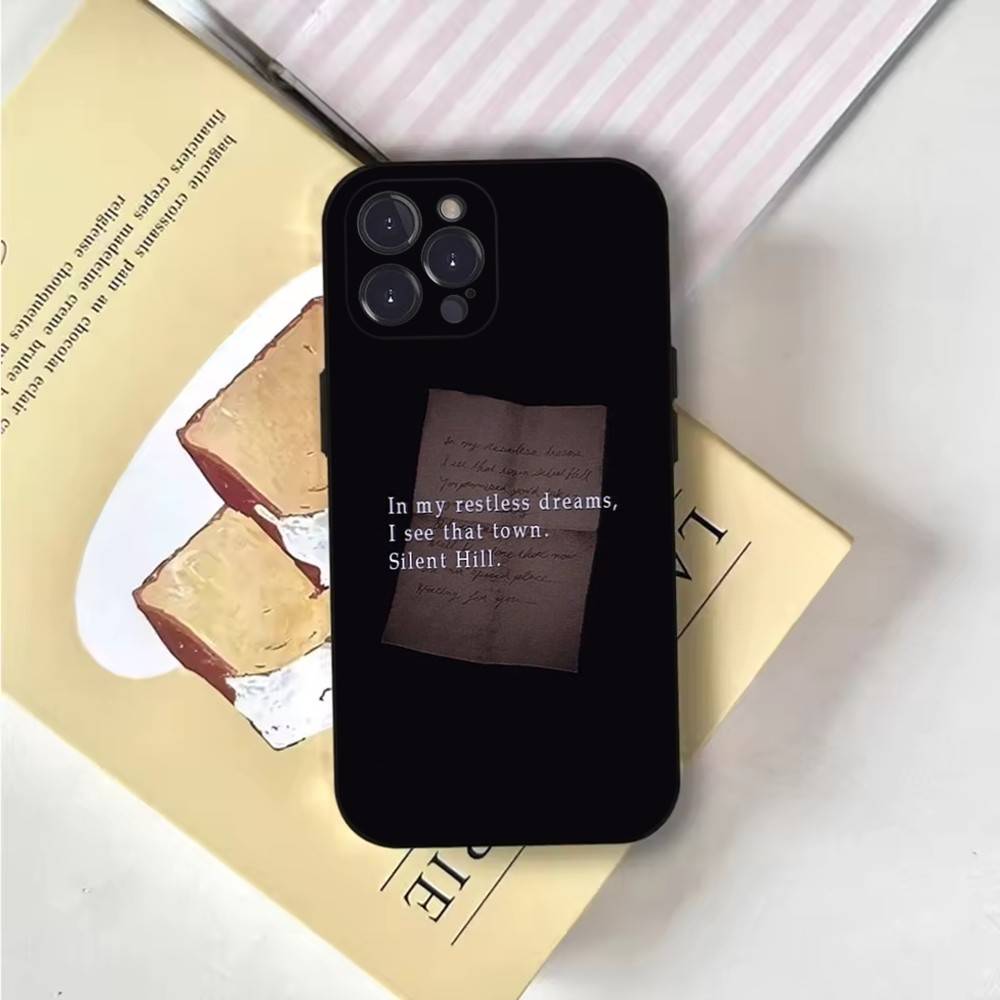 Horror Games Silent Hill Phone Case Phone Case For iPhone 16,15,14,13,12,11,Pro,X,XS,Max,XR,Plus,Mini Soft Black Cover