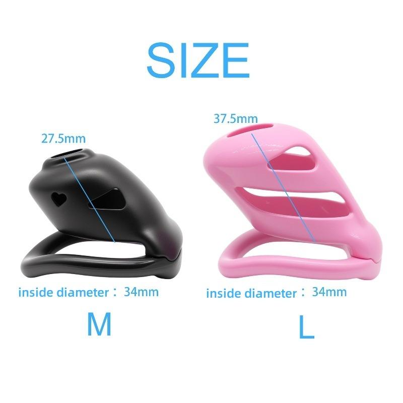 Men's Heart-shaped Pattern Chastity Lock Lightweight Breathable Embedded Invisible Small Lock Core Pseudo Female Restraint