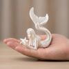 Desktop Ornament for Office 3D Printed Mermaid & Starfish Figurine, Exquisite Sculpture, Ocean Literary Style Room Decor Theme Home Fish Tank