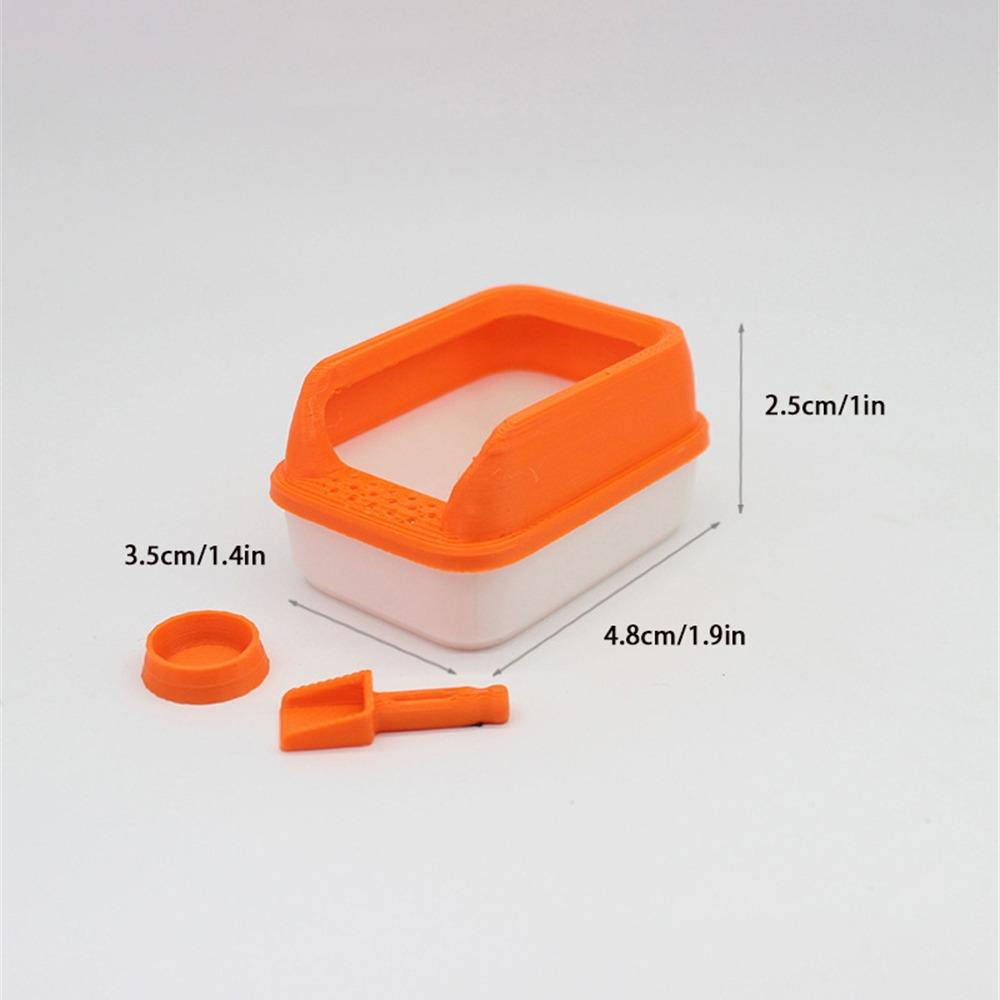 

3Pcs/set 1:12 Dollhouse Pet Supplies Miniature DIY Accessories Toy Fashion Doll Home Decoration оранжевый