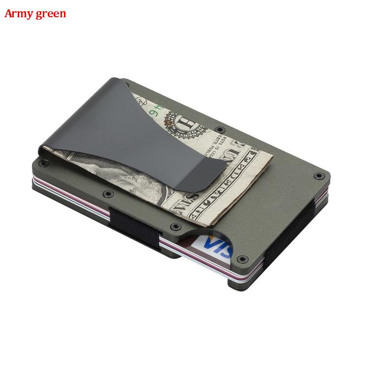 

Антимагнітний тримач для кредитних карток Тонкий металевий RFID гаманець-обкладинка Дорожній діловий грошовий блокуючий Портативний чохол для ID Чоловічий алюмінієвий затискач Гаманець Картхолдер Червоний