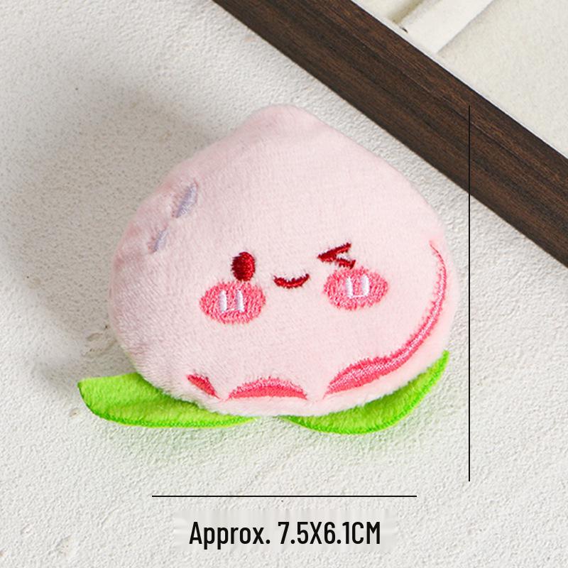 Cartoon Fruit Plush Brooch Pendant - DIY Accessory & Decoration