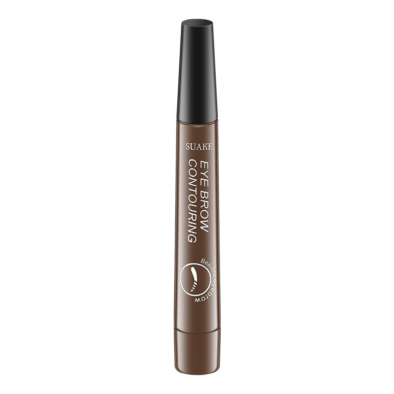 SUAKE 4-Prong Wild Eyebrow Pencil: Waterproof, Sweatproof, Smudge-Proof, Root-Like Simulation Liquid.