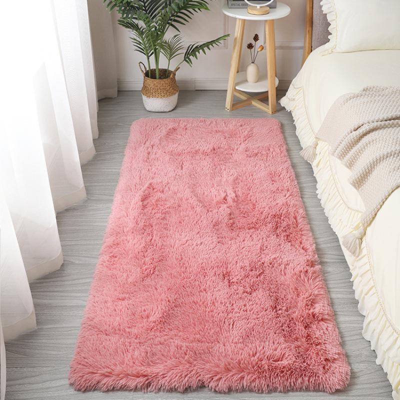 Nordic Silk Wool Tie-Dye Plush Carpet - Bedroom & Living Room Rug
