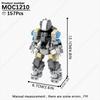 MOOXI Película Juego Robot Mecha Tanque Modelo Ladrillos MOC Creativo DIY Bloques de Construcción Ensamblados Compatibles Con Juguetes de Colección de Figuras