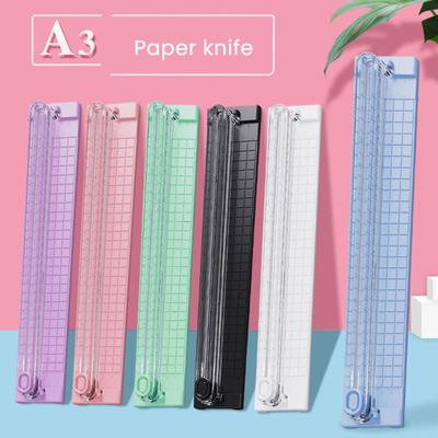 Taglierina per carta formato A3 Dritta Piccola Taglierina a Scorrimento per Carta Portatile per Artigianato Scrapbooking Biglietti Fotografici Cartoncino Etichette Biglietti