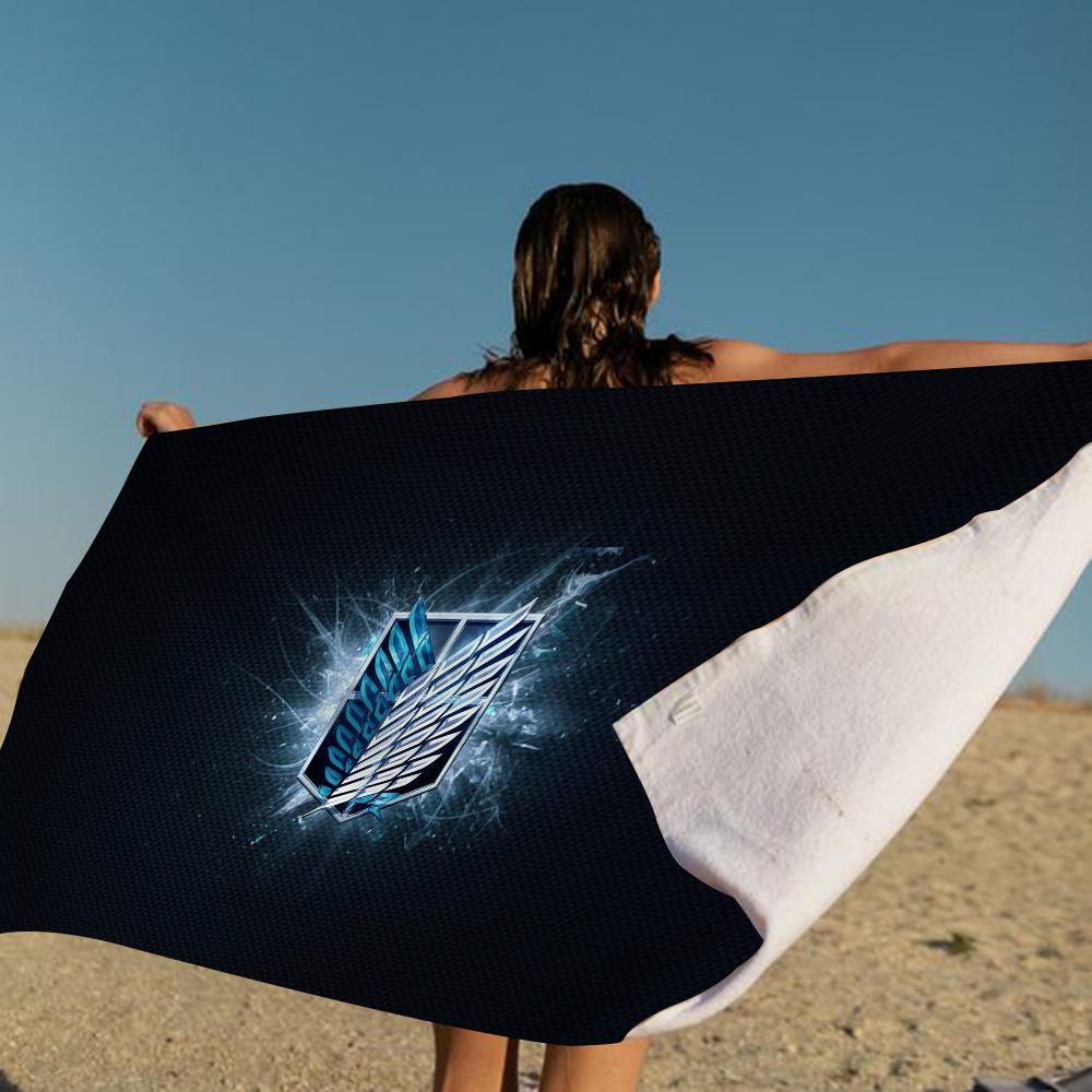 Anime A-Attack On T-Titan Microfiber Beach Towel Absorbent Quick Dry Soft Yoga Swimming Resort Mountain Climbing Towel