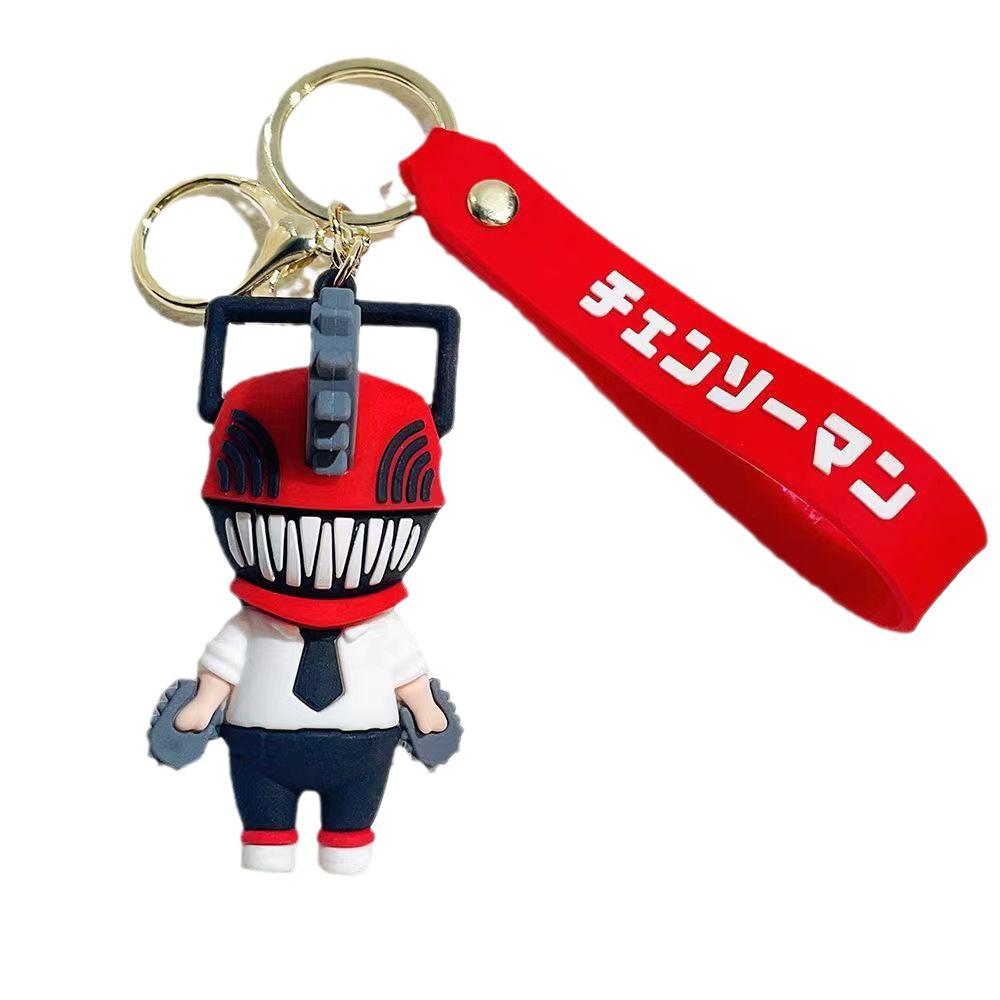 Anime-Charakter-Sammlerstücke Serie Chainsaw Man Hanam Schlüsselanhänger Puppen-Schlüsselanhänger für Tasche Anhänger Schlüsselhalter Kindergeburtstagsgeschenk
