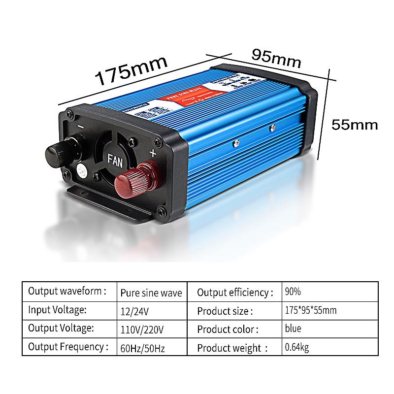 DC 12V/24V To AC 110V/220V Peak Pure Sine Wave Voltage Transformer Converter Adapter Solar Car Power Inverter 5000W 6000W