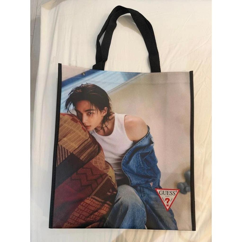 Guess STRAY KIDS HYUNJIN KOREA POP-UP Lookbook Tarpaulin Bag