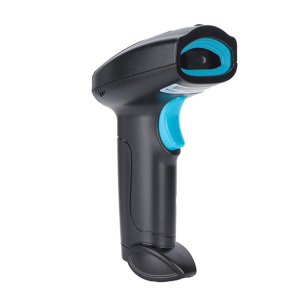 Bar Scanner Handheld 360 Rding Dustproof Waterproof Wireless QR USB Rder(Black Blue )