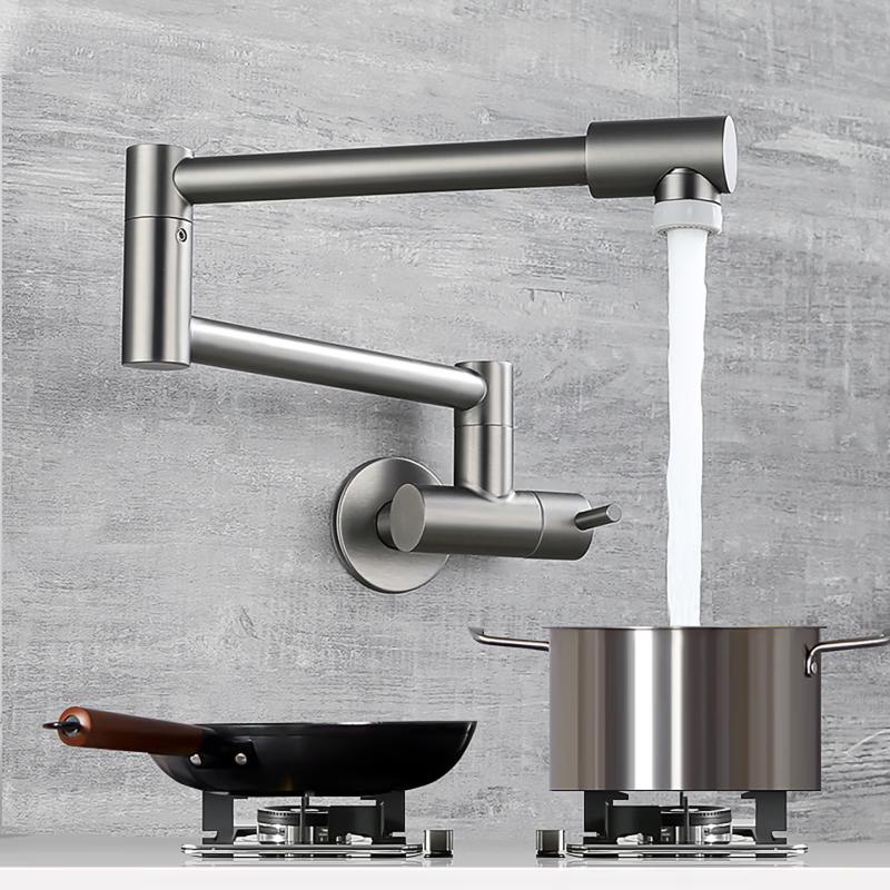 TLXT Wall-Mounted Folding Kitchen Faucet
