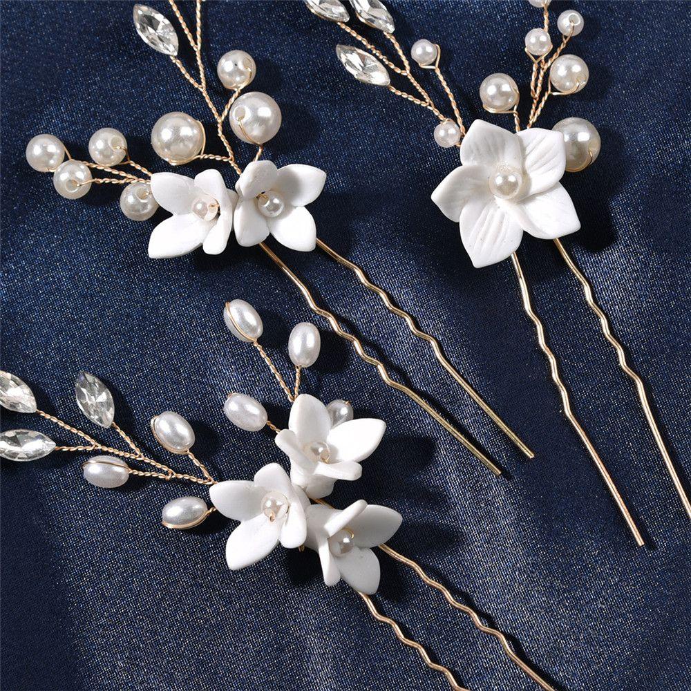 Wedding Decoration Handmade Hair Ornament Crystal Headband Tiara Jewelry Bridal Hairpin Hair Pins