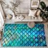 Mermaid's Underwater Adventure Floor Mats for Living Room, Bedroom and Room Decoration Are Suitable for Gifts.