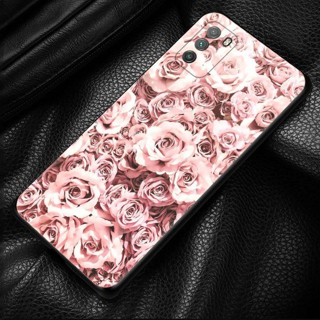 Pouzdro na telefon Xiaomi Poco X3 Nfc X3 M3 Pro X3 F3 Gt F1 kryt pro Mi 11t 10t Pro 9t 11 Note 10 Lite Civi Rose Pink Bling Pattern
