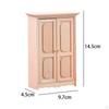 Bedroom Furniture Wardrobe Double Door Closet for 1/12 Dollhouse DIY Projects Child Accessories