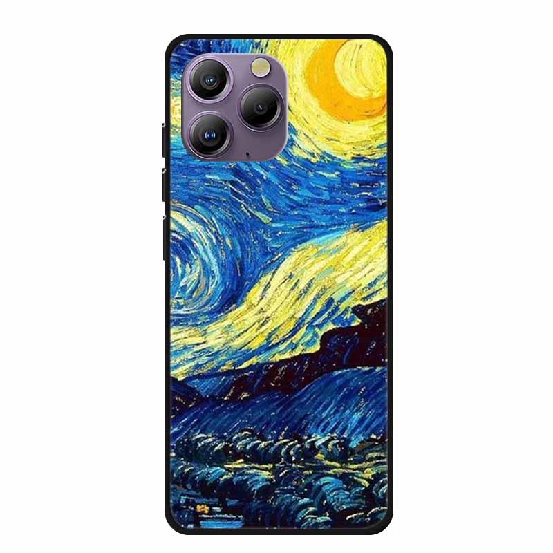 Copertura Morbida Spazio per Custodia Blackview A96 Fiore TPU Gatto Custodie in Silicone per BlackviewA96 Cover Shell Amorevole Antiurto