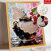 3D Pearl Painting Kit Butterfly Design Frameless DIY Bead Art Canvas Leisure Handmade Craft for Bedroom Wall Decor