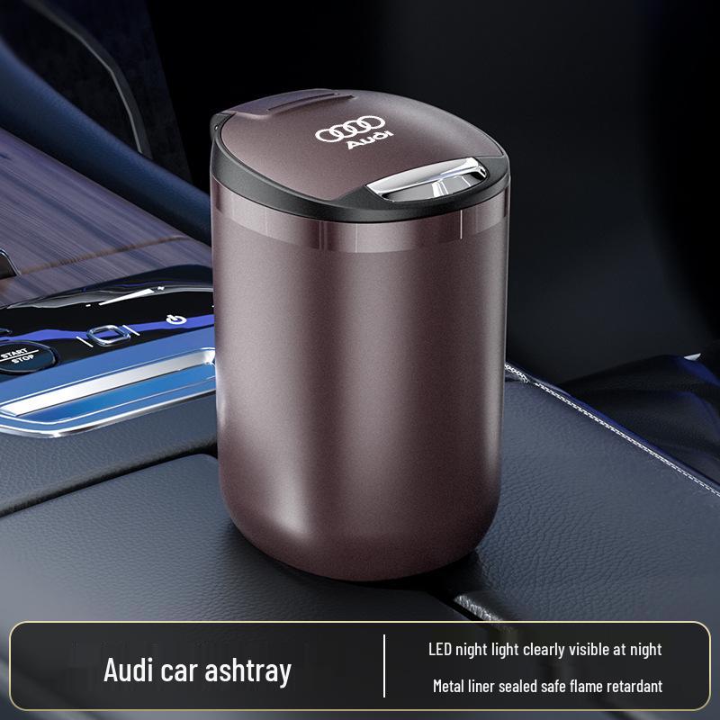 Stylish Fireproof Metal Car Ashtray with Lid – Dustproof Accessory for Men & Women