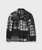 Panicale Patchwork Wool Blend Shacket [Brown]