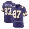 Mens Football Jersey T.J. Hockenson 87 Vikings Purple Retro Sports Shirt
