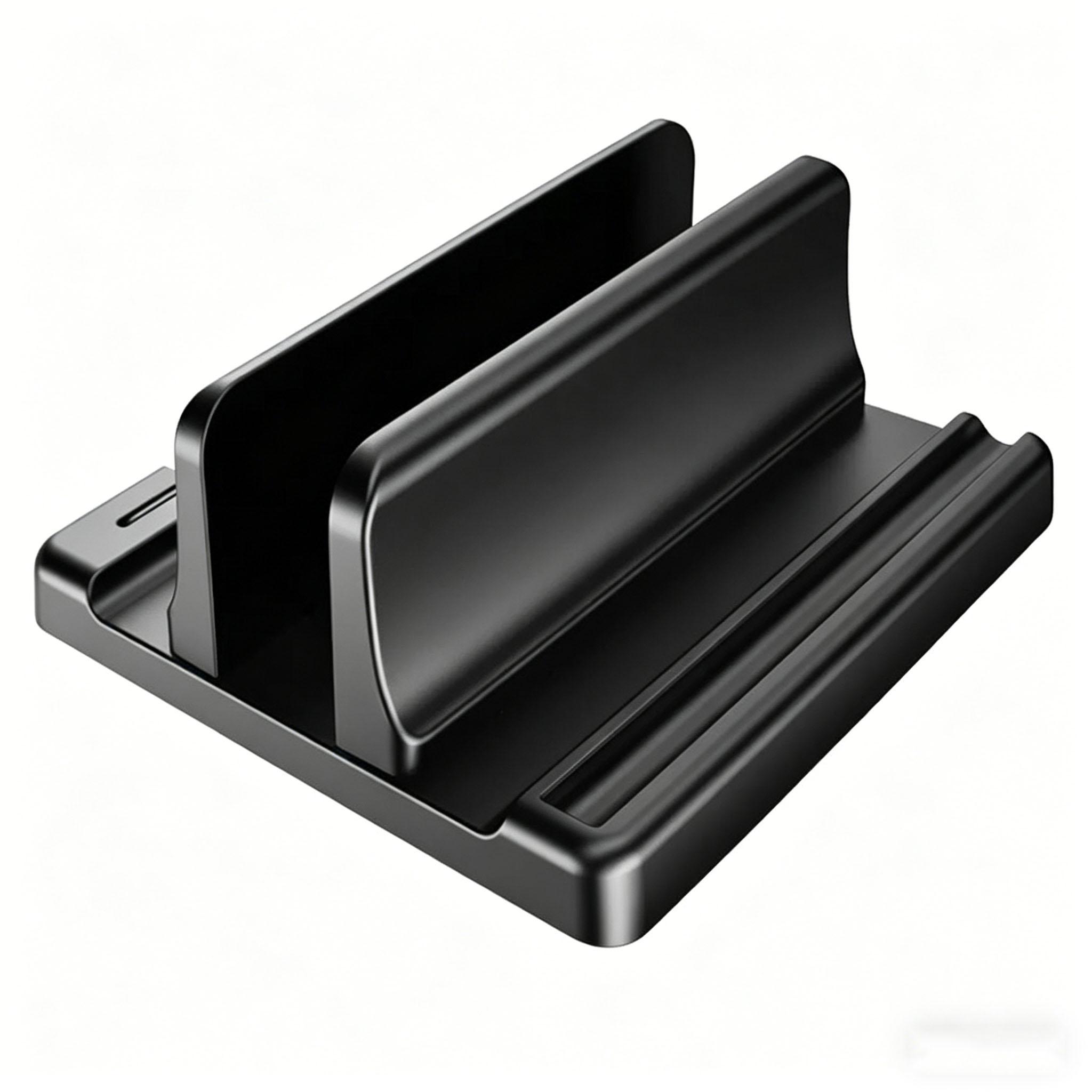 Multifunctional Adjustable Vertical Laptop Stand Dual-Slot Desk Organizer for ablets Phones Space-Saving Holder for Home Office