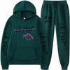 Mens Streetwear Hooded Sweatshirt Pants Set Casual Outfit Trendy Urban Style