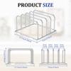 2Pcs Chopping Board Rack Stand Stainless Steel Cutting Board Holder 4 Compartments Metal Cookie Sheets Organizer Kitchen Shelf