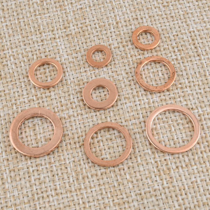 Car M5-M14 Diesel Injector Flat O-Ring Washer Sealing Gasket Assortment Installation Kit