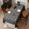 Halloween Black Lace Polyester Tablecloth for Party Decorations Fabric Easy To Cleaning Foldable Designs