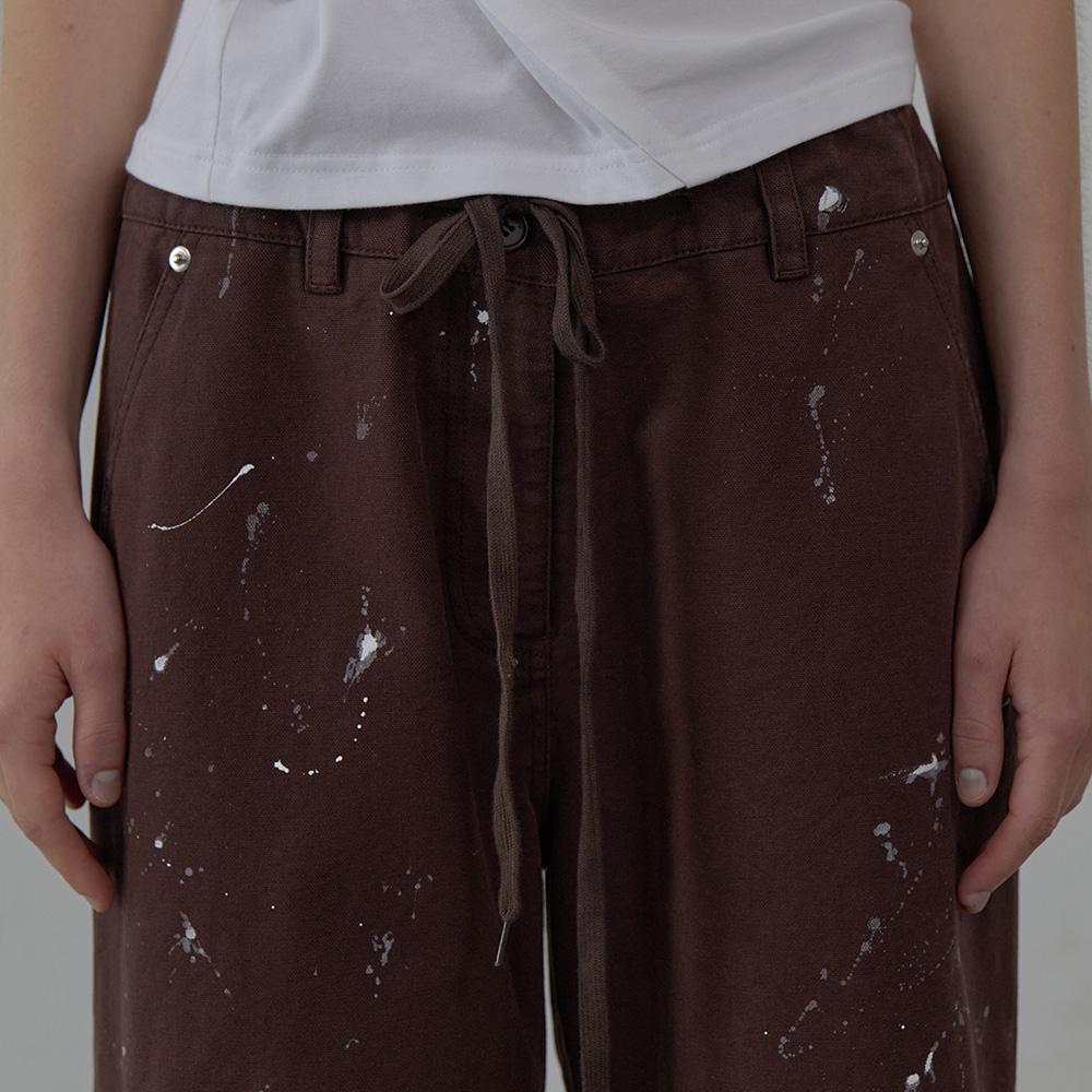 LCDC™ Paint Effect Wide-Leg Trousers (Brown)