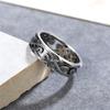 Punk Hip-Hop Einfacher Edelstahl Keltischer Knoten Ring Herren und Damen Mode Retro Muster Hohlring Schmuck Geschenk Größe