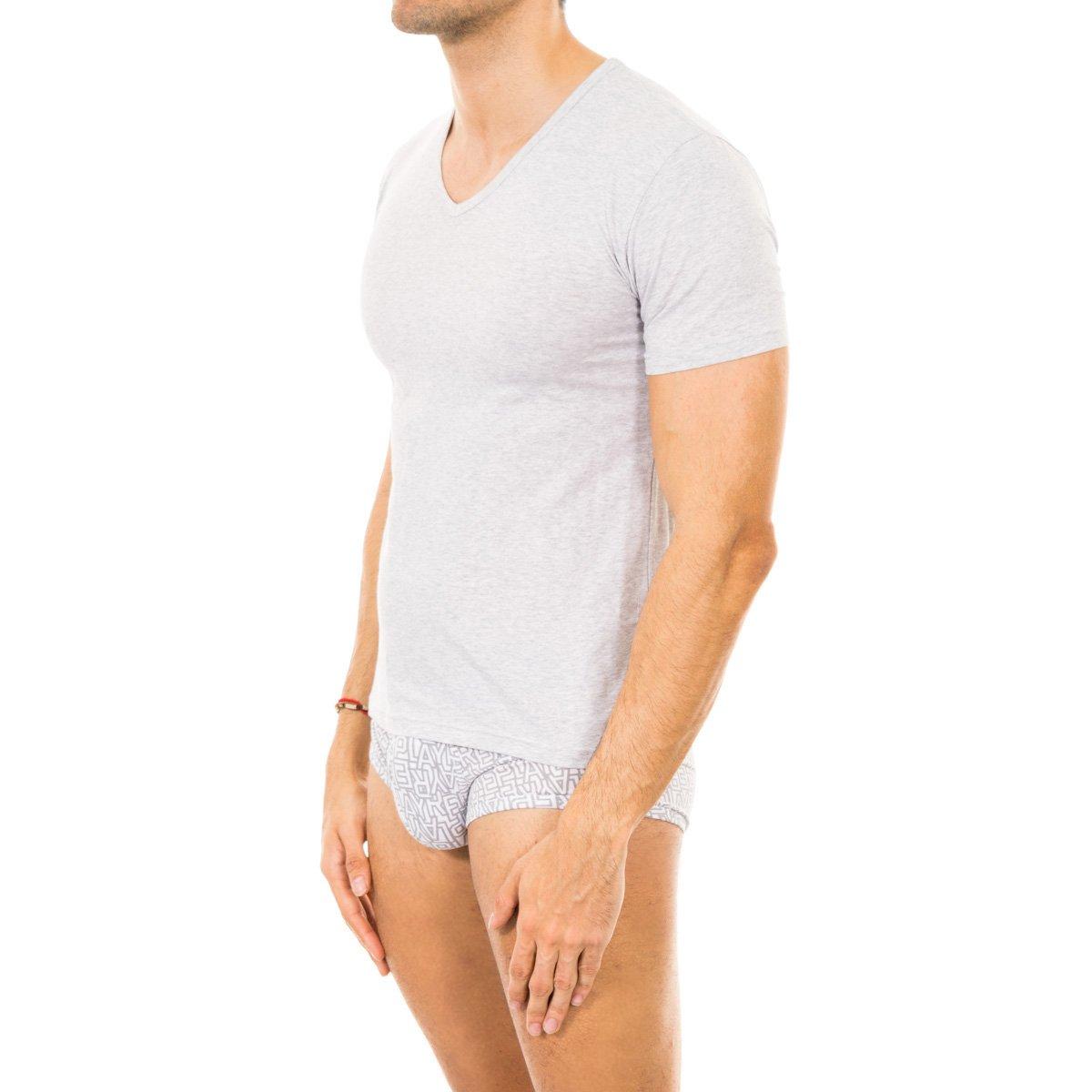 

Мужская футболка с коротким рукавом и V-образным вырезом M351001 M серый