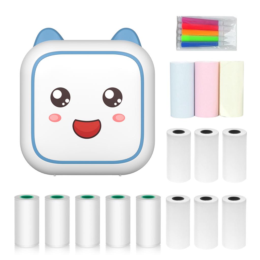 Mini termální tiskárna Multifunkční přenosný výrobce samolepek Podpora okamžitého fotografického tisku bez inkoustu BT