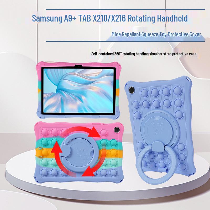 Compatible Rotating Silicone Case for 2023 Samsung A9 Tablet A9+, X110, X210 - Handheld Mouse Killer Model