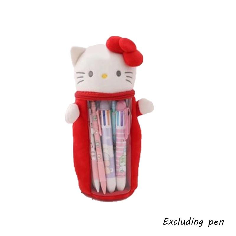 Cute Japanese Star Sailor Moon Plush Pen Holder Pencil Case For Girls' Stationery Storage, Transparent Gift Bag