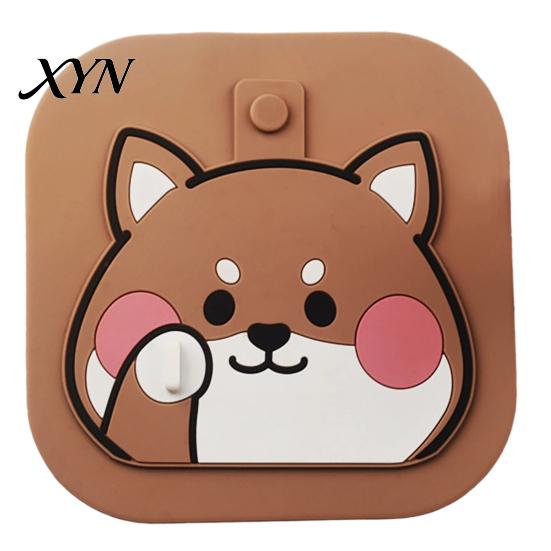 Sewer Anti-Odor Deodorizing Mat Cartoon Dog Floor Drain Cover, Silicone Shower Tub Stopper with Drainage Bathroom Hair Catcher Holes, for Kitchen