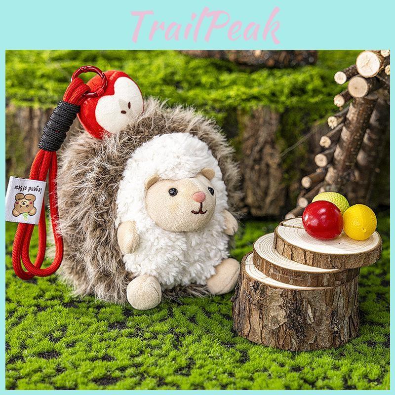 Hedgehog Apple Cute Cartoon Animal Plush Doll Pendant For Bag Decoration