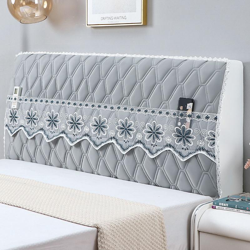 Four Season Universal Thickened Padded Headboard Cover Bedhead Fabric Full Protective Cover Solid Wood Soft Pack Bed Dust Cover
