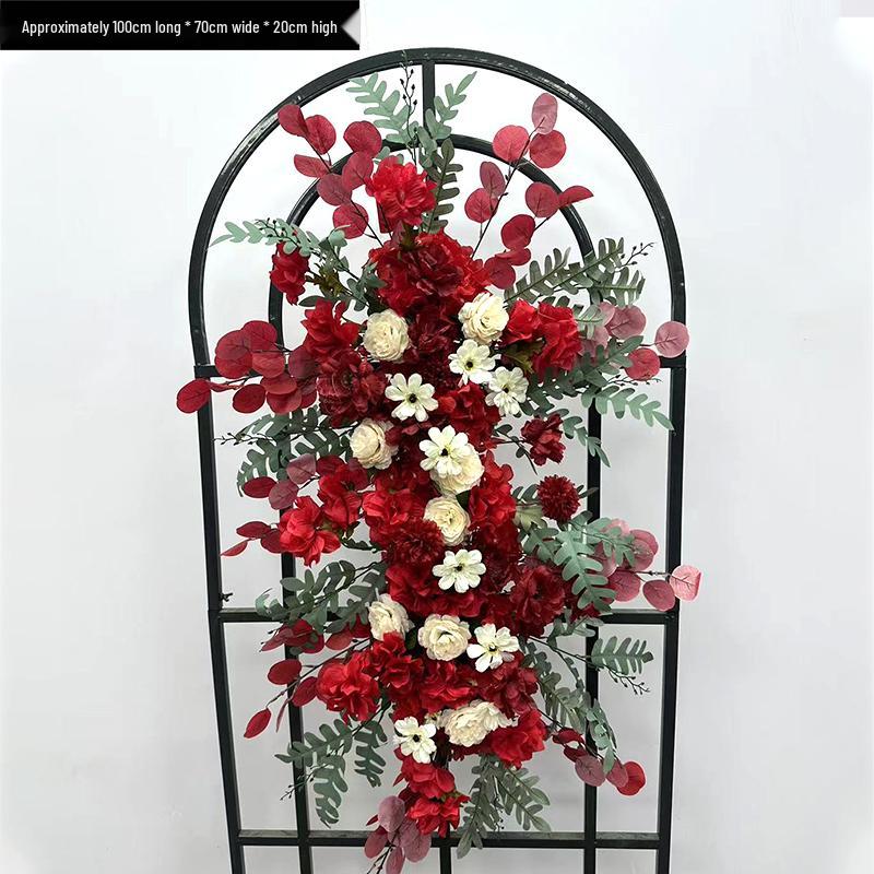 Blumen Kunstseide Blumenstreifen Set: Lange Hängegang-Anordnung & Hochzeitsaal-Dekor