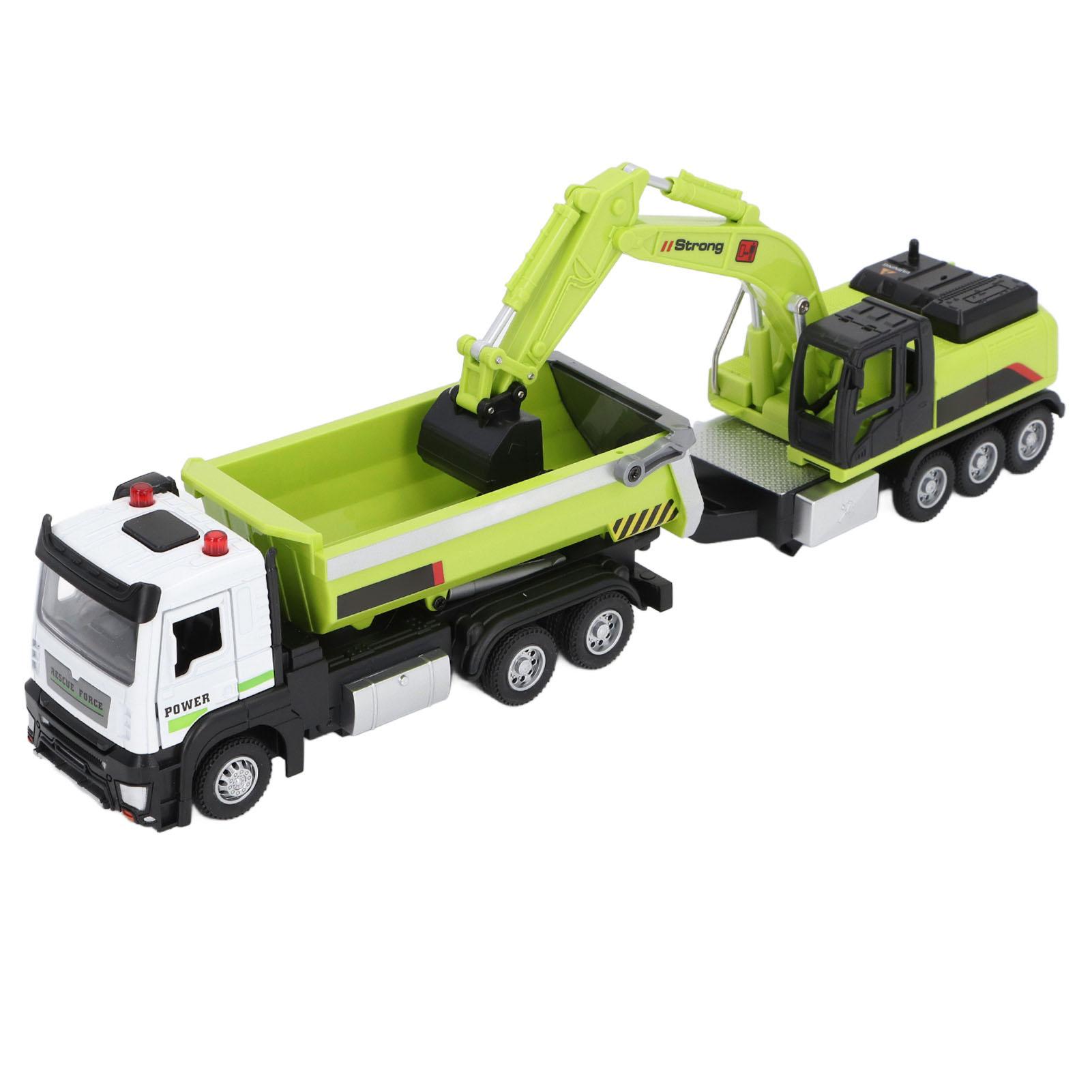 Dumper Truck with Excavator Enjoyable Multifunctional Excavator Dump Truck Model Toy for Indoor Outdoor