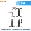 ABS Car Front Grille Ring Cover Bumper Mesh Trim Decoration for Jeep Wrangler JL Gladiator JT 2024 Up Exterior Accessories