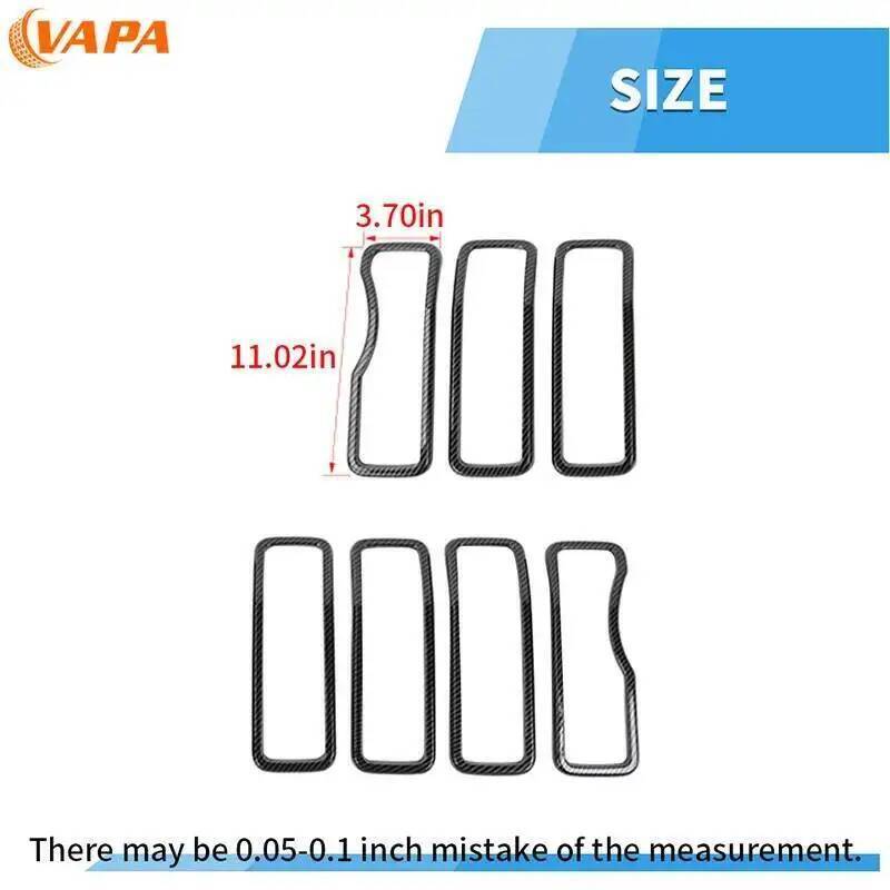 ABS Car Front Grille Ring Cover Bumper Mesh Trim Decoration for Jeep Wrangler JL Gladiator JT 2024 Up Exterior Accessories