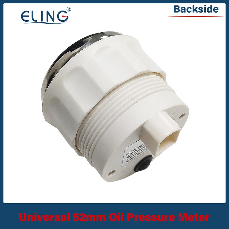 ELING Waterproof Universal 52mm Oil Pressure Gauge 0-5Bar 0-10bar for Car Truck Boat with 8 Colors Backlight 9-32V