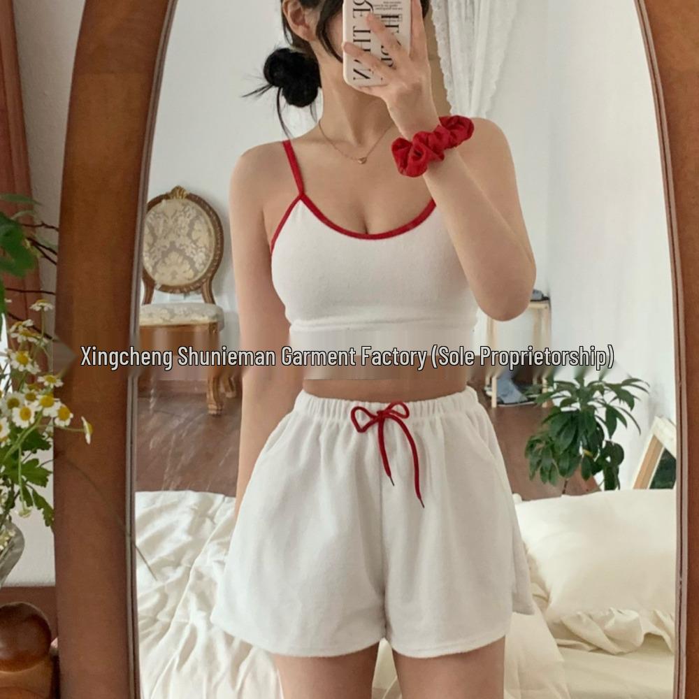 

Женский купальник бикини из трех предметов в корейском стиле с высокой талией - Консервативный и шикарный купальник для маленькой груди Extra Large белый