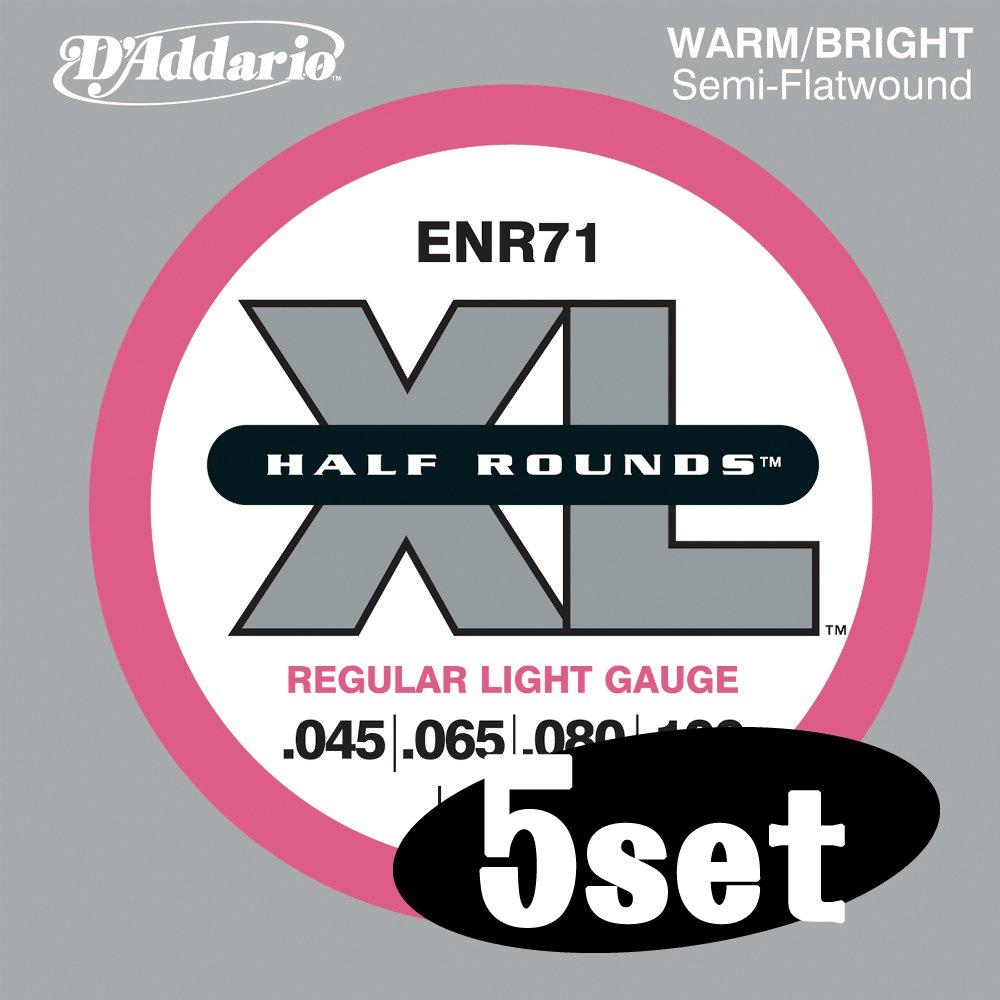 

Bass Strings Half Nickel Long Scale ENR71 x 5 Set D Addario Round/Pure .045-.100 []