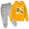2026 Kids New Autumn Winter Casual Long Sleeve Pullover 2pcs Hoodie+Pants Tracksuit 3-12Yrs Girl Boy Basketball Coat Clothes Set